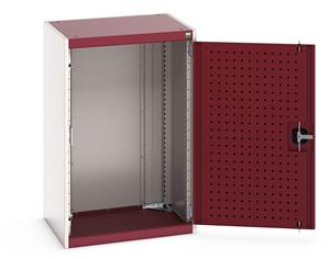 40011013.** cubio cupboard with perfo doors. WxDxH: 650W x525D x1000mmH. RAL 7035/5010 or selected